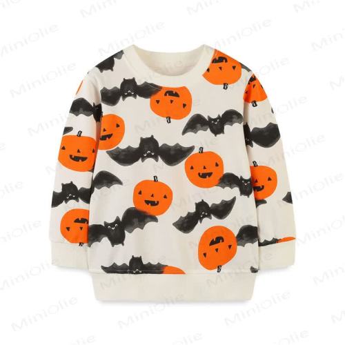 Toddler Halloween Pumpkin Bat Sweatshirt