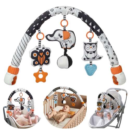 Black and White High Contrast Stroller Arch Toy