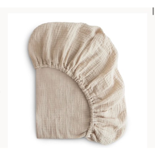 Mushie Extra Soft Muslin Crib Sheet