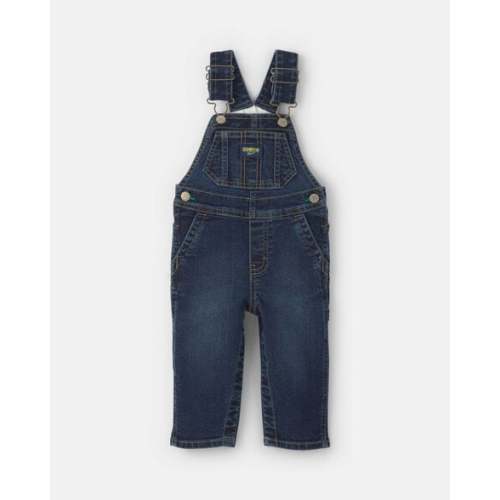Baby Elastic Strap Denim Overalls - Dark Wash - OshKosh B'gosh | Carter's