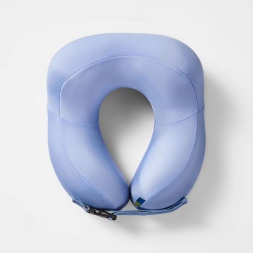 Contoured Memory Foam Neck Pillow - Open Story™ Blue