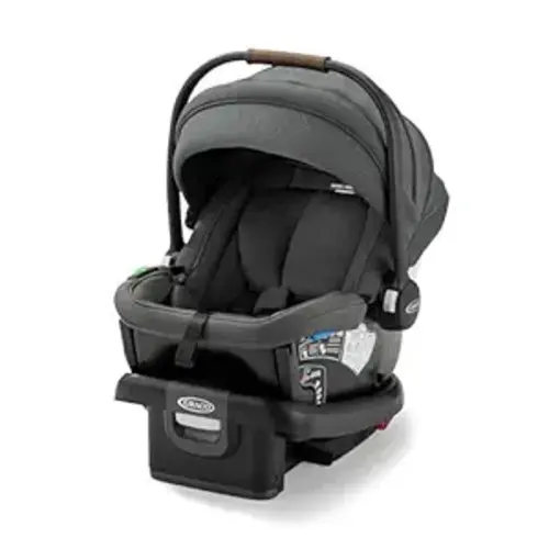 Graco® Gomax Infant Car Seat, Ace, Lightweight, Reclining Rear Facing Car Seat Installs with or Without a Base