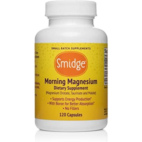 Smidge® Morning Magnesium Capsules, 120 ct. Pure Magnesium Supplement to Support a Natural Energy Boost.