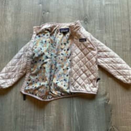 Patagonia 4T Girls Floral Purple Nano Puff Jacket