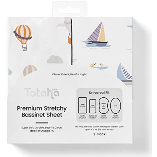 Premium Bassinet Cradle Sheets (2-Pack)