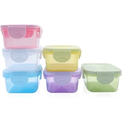 6Pcs Small Food Storage Containers With Leakproof Lids, Condiment Sauce Containers, Airtight Freezer Storage, Dishwasher and Microwave Safe, 5oz