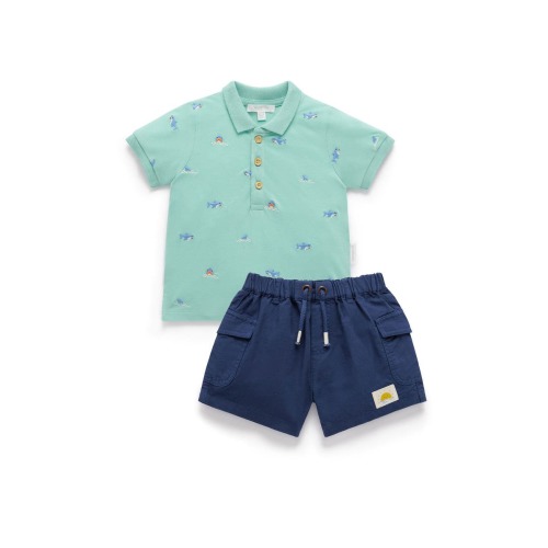 Shark Polo Shirt & Short Set