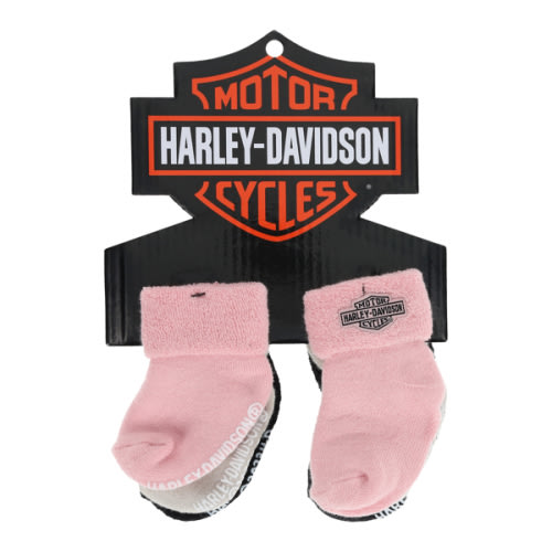 Infant Girls 3 Pack Socks in Dusty Pink / Vintage Cream | Harley-Davidson USA