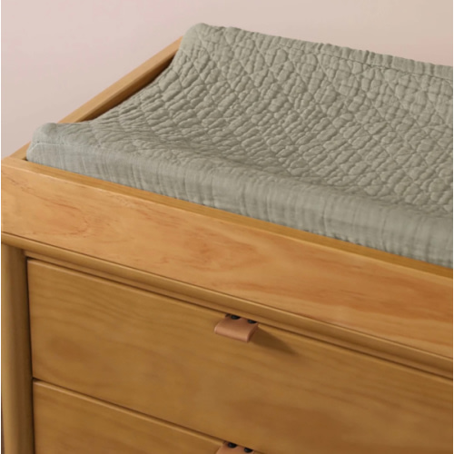 Babyletto Quilted Changing Pad Cover in GOTS Certified Organic Muslin Cotton