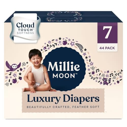 Millie Moon Luxury Diapers - (Select Size 7 and 44 Count)