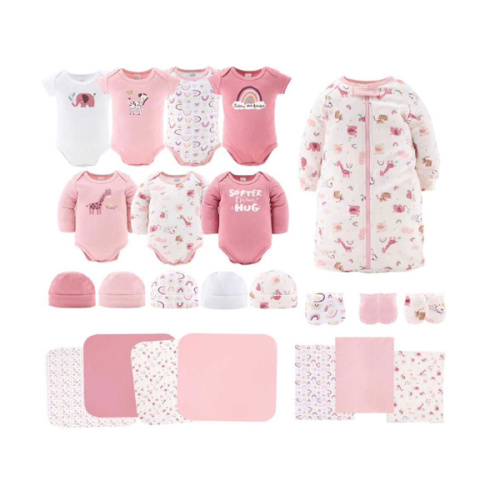 Rainbow Safari Baby Layette Clothing Gift Set, 23 Piece