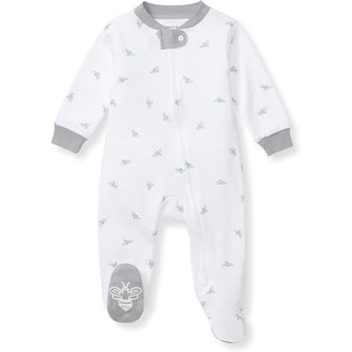 Burt's Bees Baby Boys' Organic Cotton, Sleep and Play Footed Pajamas