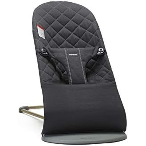 BabyBjörn Bouncer Bliss, Black, Woven, Classic Quilt | 2-in-1 Adjustable Baby Bouncer Seat and Toddler Chair, Newborn to Toddler (8-29 lbs), 4 Positions, Lightweight & Portable