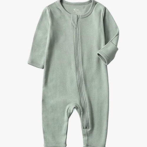 O2 BABY Baby Boys Girls Organic Cotton Zip-Front Sleeper Pajamas, Footed Sleep 'n Play