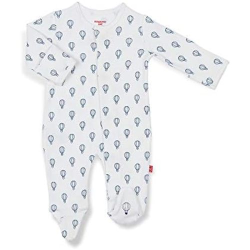 Magnetic Me 100% Organic Cotton Magnetic Baby Footie Pajamas | Super Soft Cotton Fabric