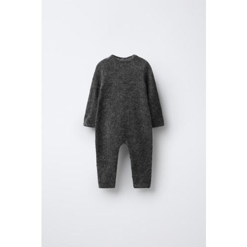 LONG KNIT JUMPSUIT - Dark gray | ZARA United States