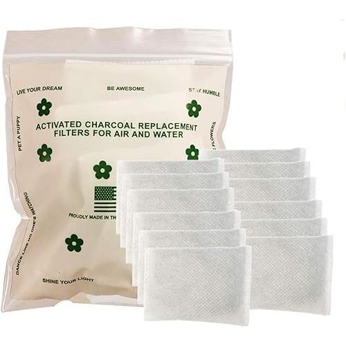Green Piece® 12 Pack - Overstuffed - All-Natural Baby Diaper Pail Deodorizer | Activated Charcoal Air Purifier Compatible with Diaper Pails, Shoe Closets, Trash Cans, Pets - Made in The USA