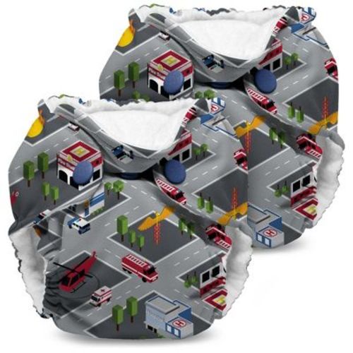 Kanga Care Lil Joey Newborn All in One AIO Cloth Diaper (2pk) WeeHoo Multicolored 4-12lbs