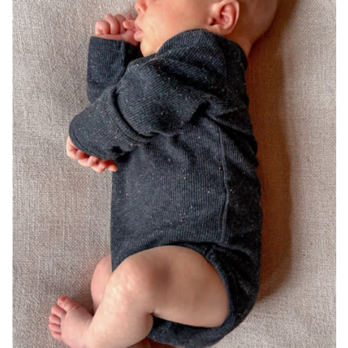 Charcoal Speckle / Long Sleeve Bodysuit