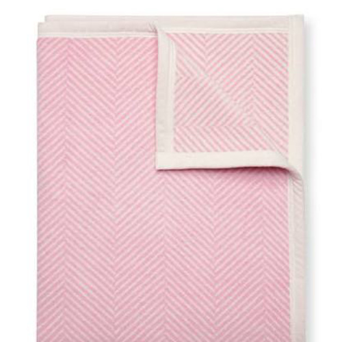 Harborview Herringbone Ballet Pink Mini Blanket