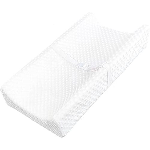 YENING Small Changing Pad Mini 29 x 15 with Washable Cover Waterproof Baby Diaper Changing Pad for Dresser Table Pad White