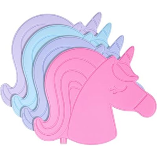 Wildkin Kids Ice Packs (4 Pack) – Slim, Reusable, Keeps Lunch Cool for School/Travel - Unicorn