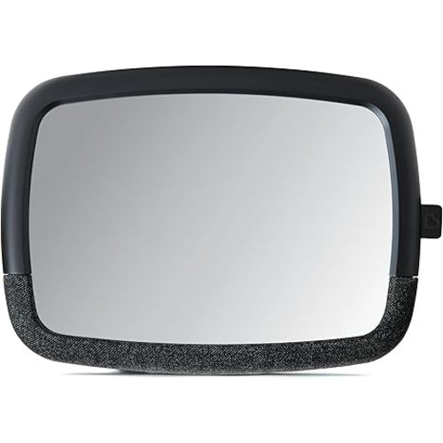 Munchkin Baby Car Mirror for Rear Facing Car Seats, Pivot 360 Baby in-Sight Adjustable Auto Mirror, Black