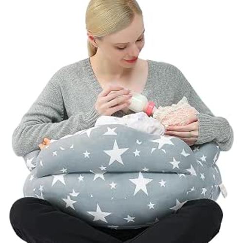 Chilling Home Nursing Pillow for Breastfeeding, Adjustable Nursing Pillow Breast Feeding Pillow Bottle Feeding, Breastfeeding Essentials for Newborn, Removable Cover