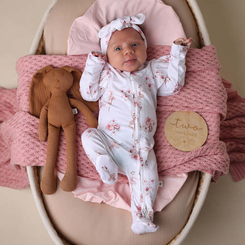 Ballerina Organic Baby Snuggle Sleepsuit Footie | Snuggle Hunny