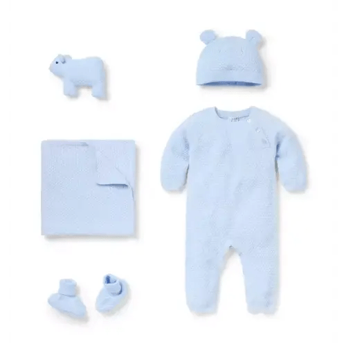 Baby Peek-A-Blue Baby Bundle of Love Textured Knit Gift Set by Janie and Jack
