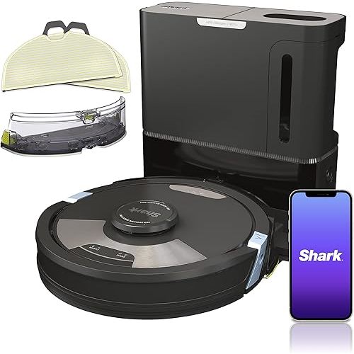 Shark RV2610WACA AI Ultra 2-in-1 Robot Vacuum and Mop with XL HEPA Self-Empty Base, Bagless, 60-Day Capacity, Matrix Clean Navigation