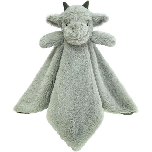 Baby Green Dragon Soft Stuffed Animal Security Blanket, Plush Dinosaur Character Lovey Blanket, Baby Shower/Nursery Gift, Newborn Infant Toddler Snuggle Blankie for Girls Boys, 18 Inches