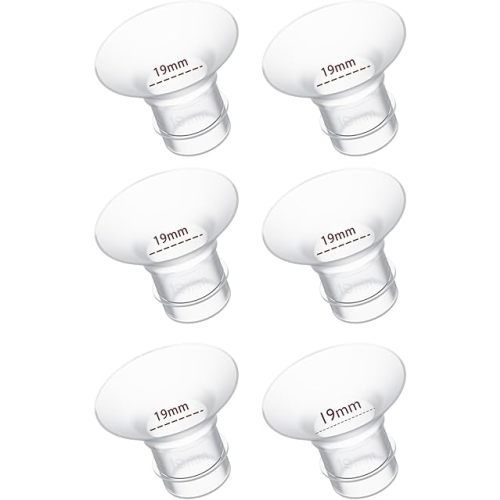 19mm Flange Inserts 6PC, Compatible with 19mm Flange Spectra/Flange Inserts for Spectra/Momcozy Flange Inserts/Momcozy Wearable Breast Pump Flange Insert/Medela Flange 19mm/Elvie/Willow/TSRETE