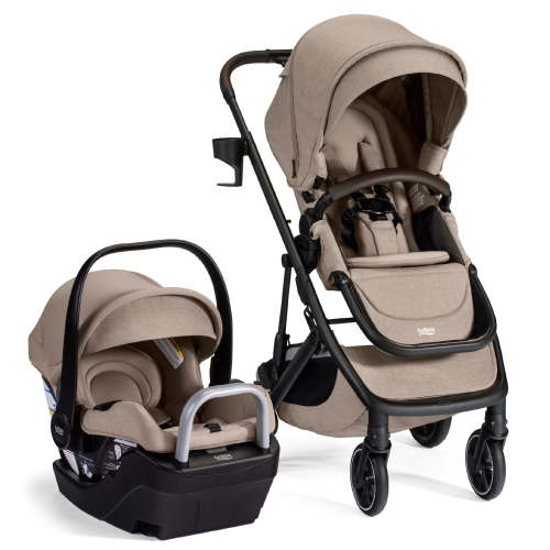 Britax Prism Full-Size Travel System With Willow S Infant Car Seat and Alpine Base Teak