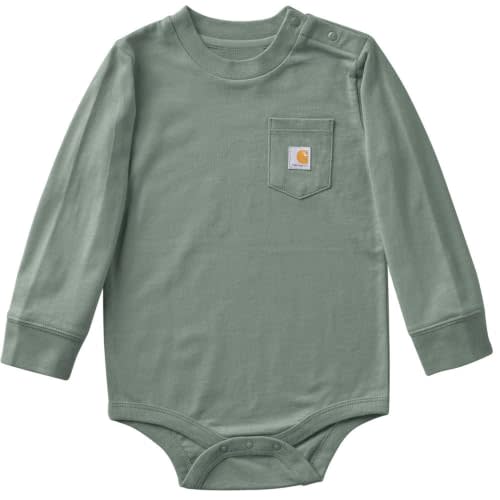 Carhartt Long-Sleeve Pocket Bodysuit | 100% Cotton | Made From Breathable, 100% Cotton Jersey | Easy Changes