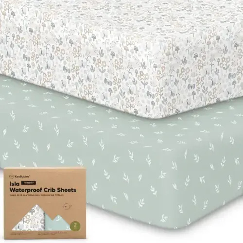 2-Pack Isla [Protect+] Waterproof Crib Sheets