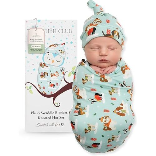 Swaddles for Newborns Baby Blanket Set Ultra-Soft 95% Bamboo Viscose Baby Swaddle for 0-3 Months | Newborn Essentials Must Haves Bamboo Viscose Swaddle Blankets