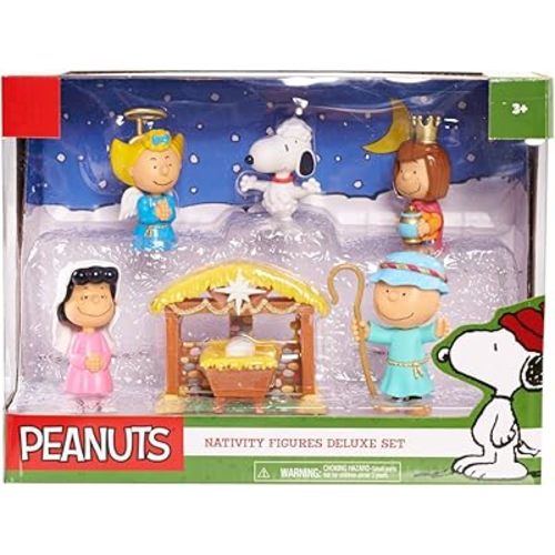 Peanuts Christmas Nativity Figure Set, 8-inch Collectible Figures, Decorations and Toys, Kids Toys for Ages 3 Up by Just Play