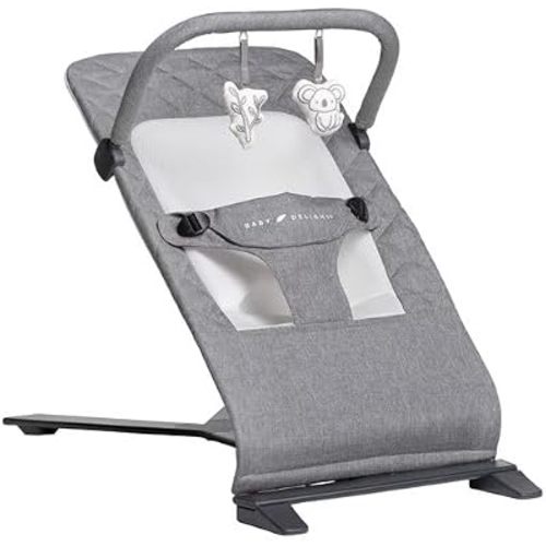 Baby Delight Alpine Deluxe Portable Bouncer, Charcoal Tweed