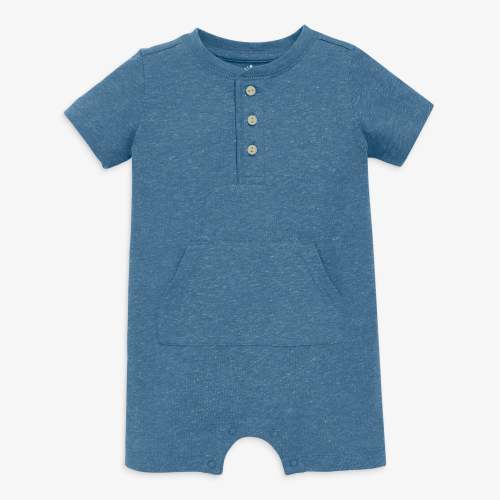 Baby heathered henley shortie | Primary.com