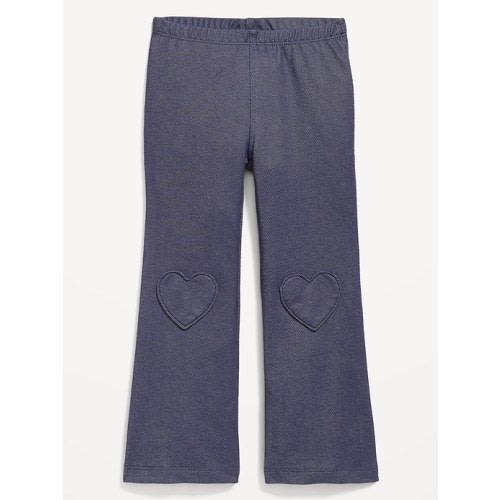 Faux-Denim Flared Leggings for Toddler Girls