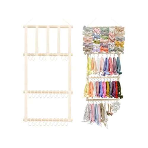 Headband Holder Hair Bows Organizer, Baby Headbands Hair Accessories Organizer Storage Wall Hanging Decor For Toddler Girls Room Love Valentine