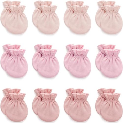 Pro Goleem Newborn Baby Mittens 100% Cotton No Scratch Soft Breathable Gloves for Boys&Girls 0-6 Months Baby Essentials