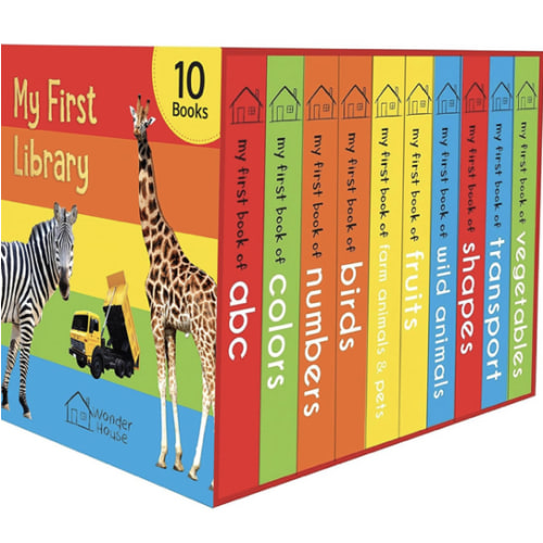 My First Library: Boxset of 10 Board Books for Kids