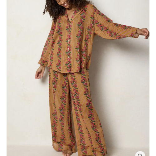 Dreamy Cotton Pajama Set - Pink Floral Stripe – Natural Life