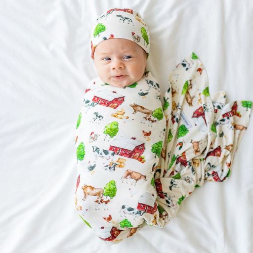Nashville - Infant Swaddle and Beanie Set - Posh Peanut