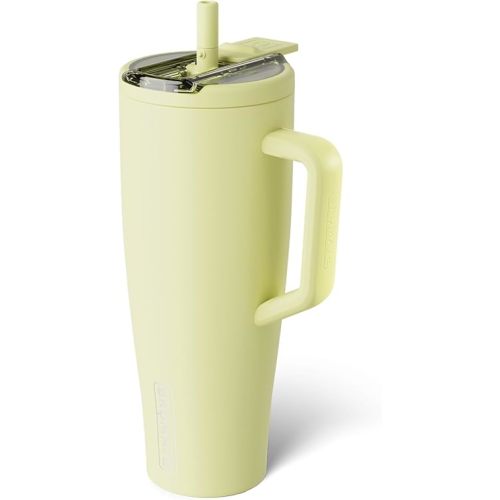 BrüMate Era Flip 40oz Tumbler with 100% Leakproof Covered Straw Lid | Hygienic Covered Straw | Insulated Stainless Steel Water Bottle with Handle | Cup Holder Friendly | BPA-Free (Prickly Pear)