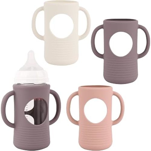 3 Pack Silicone Sleeves Compatible with Pigeon Glass Bottle Wide Neck 8.1oz