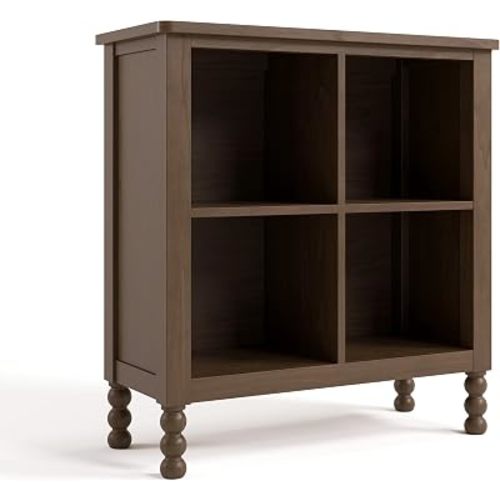 Storkcraft Rio 4 Cube Storage Organizer Bookcase, Hazelnut