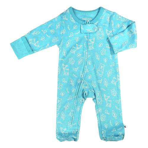 Newborn Baby Unisex Pattern Zipper Footie Sleeper